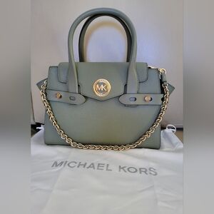 Michael Kors Carmen Medium Flap Saffiano Leather Satchel